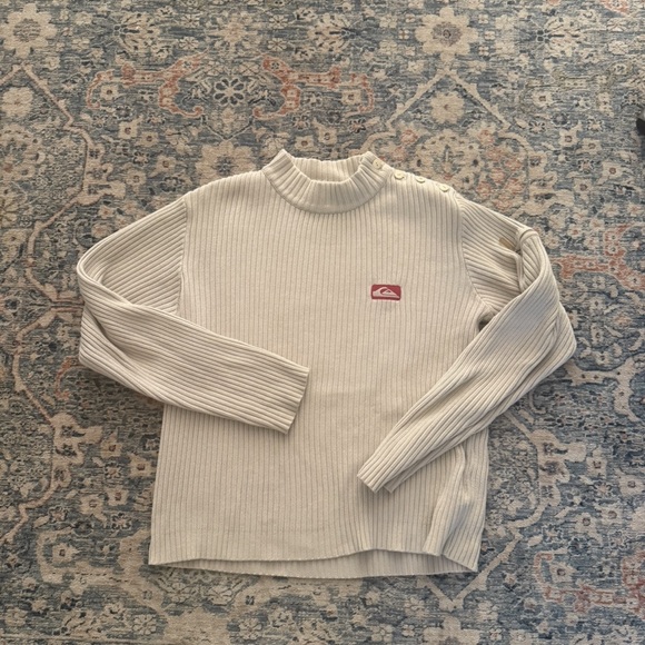 Quiksilver Cream Ribbed Sweater - Picture 1 of 4